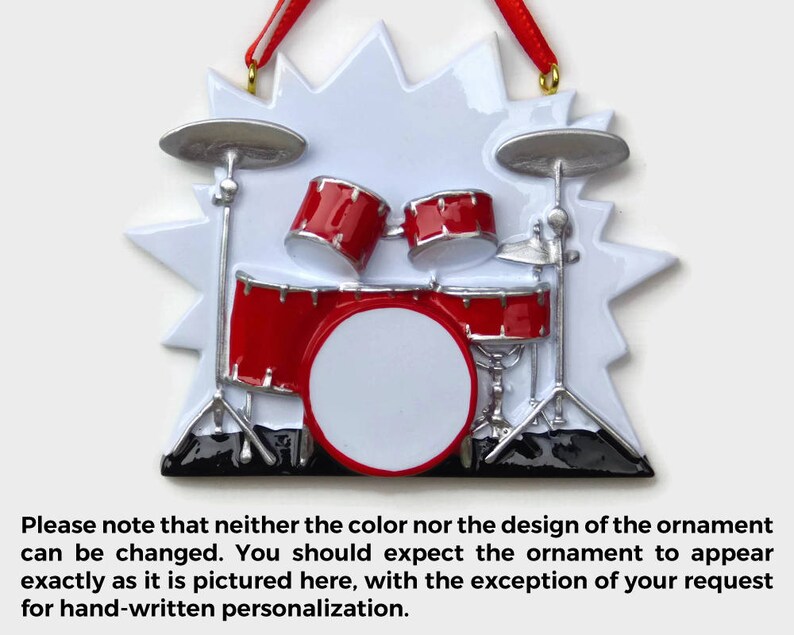 Drum Kit Personalized Ornament Drummer Drums Music Lover Etsy