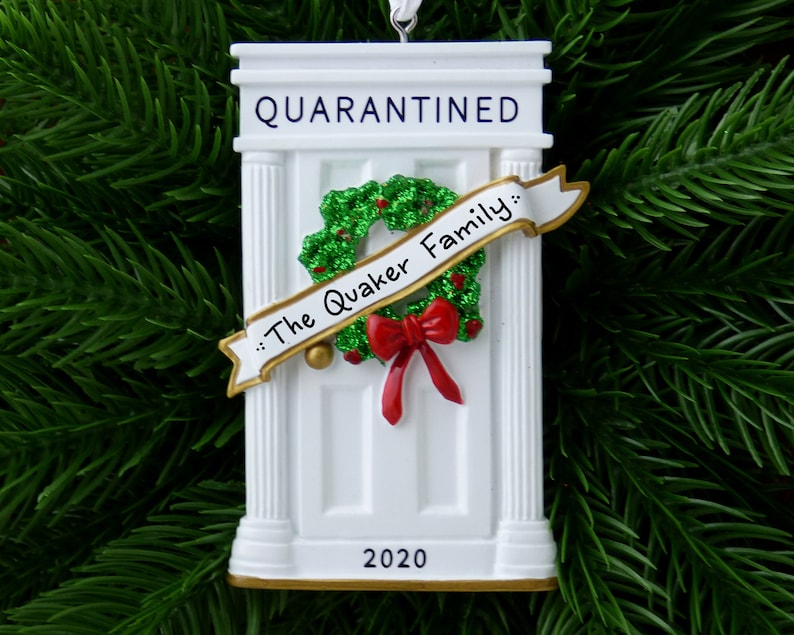 White Door First Apartment Personalized Ornament New Home Housewarming Gift Quarantine Hand Personalized Christmas Ornament image 5