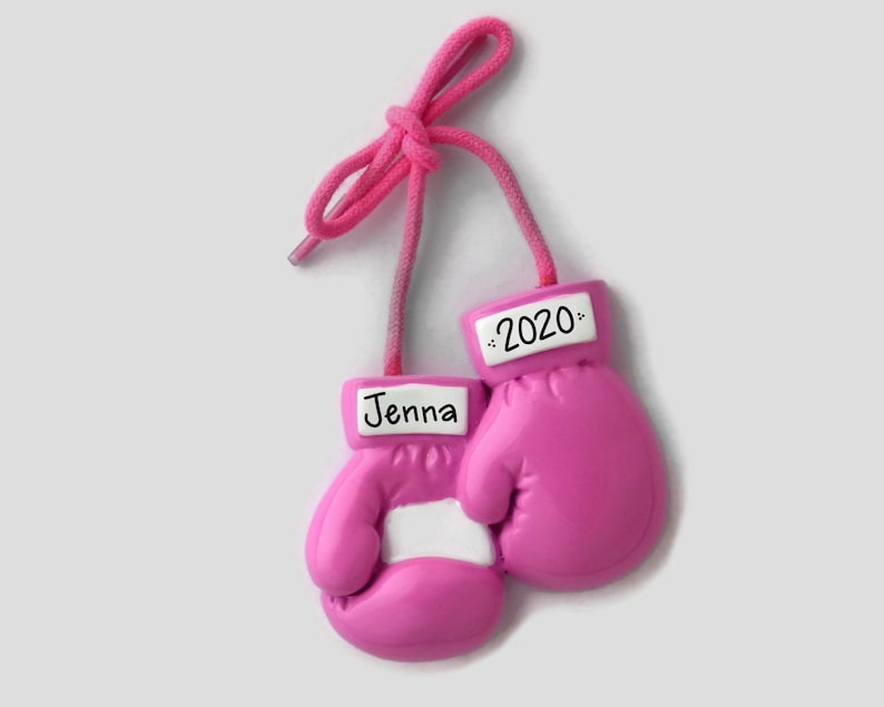 Pink Boxing Gloves Personalized Ornament Kick Boxing Gym Etsy