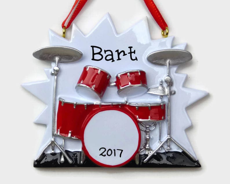 Drum Kit Personalized Ornament Drummer Drums Music Lover Etsy