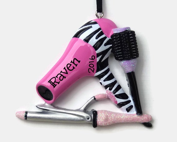 Hair Stylist Personalized Ornament Blow Dryer Curling Iron - Etsy Hair Stylist Personalized Ornament Blow Dryer Curling Iron - Etsy