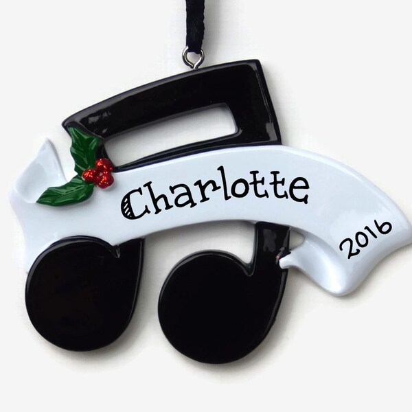 Music Note Personalized Christmas Ornament