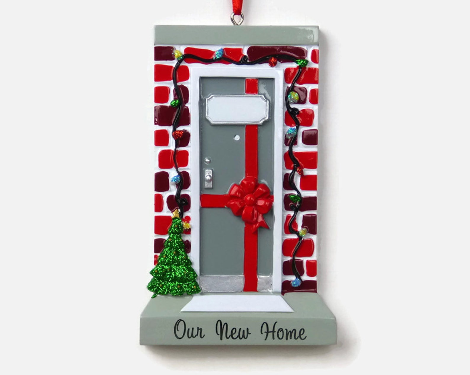 Our New Home Personalized Ornament Brick Building Gray Etsy