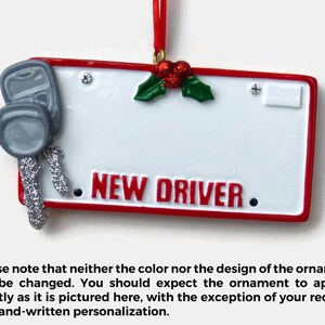 Driver's License Personalized Ornament New Driver Hand Personalized Christmas Ornament image 4