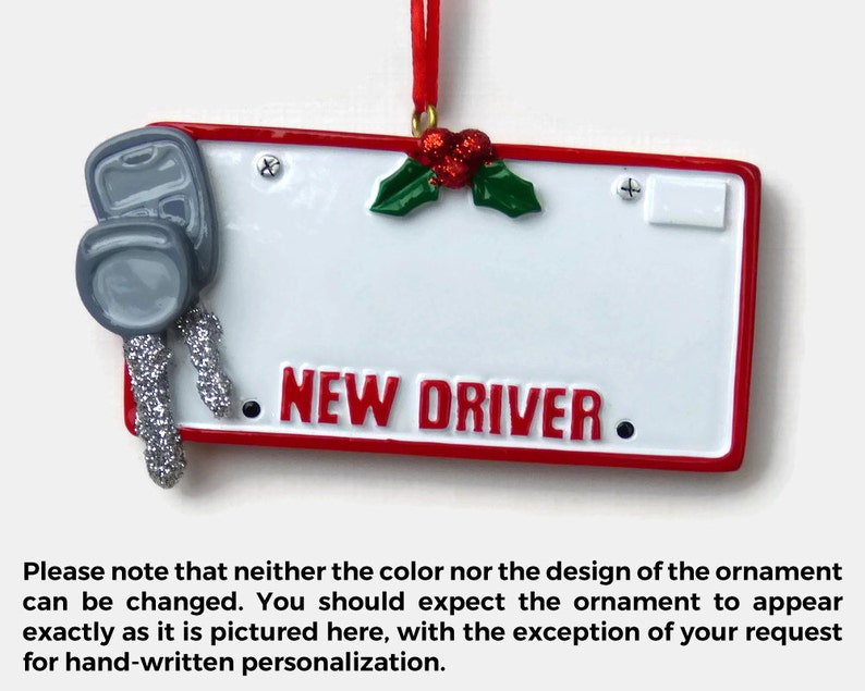 Driver's License Personalized Ornament New Driver Hand Personalized Christmas Ornament image 4