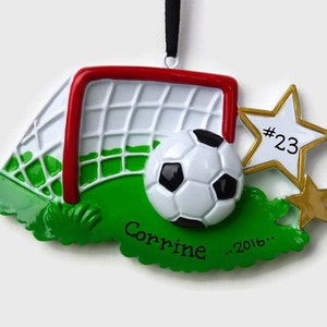 Soccer Personalized Ornament - Hand Personalized Christmas Ornament