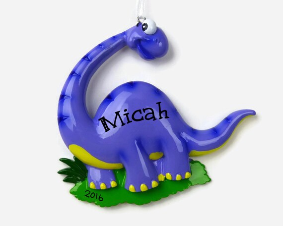 Hand Personalized Christmas Ornament Apatosaurus Formerly Brontosaurus Dinosaur Personalized Ornament
