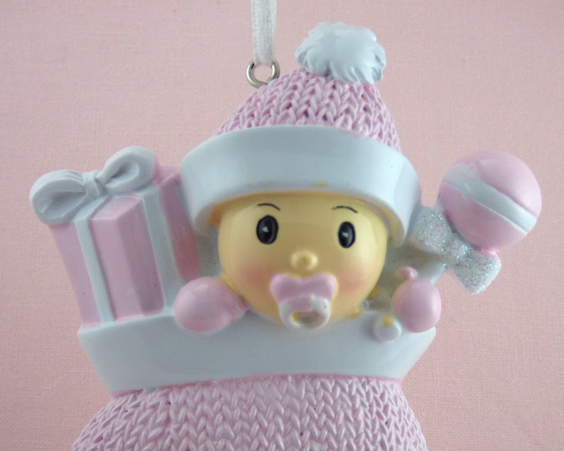 Baby in a Mitten Personalized Ornament Baby Girl Baby/'s First Christmas Hand Personalized Christmas Ornament