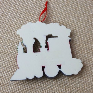 Toy Train Personalized Ornament Choo Choo Hand Personalized Christmas Ornament image 3