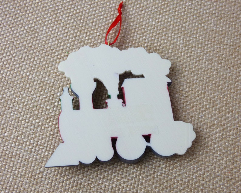 Toy Train Personalized Ornament Choo Choo Hand Personalized Christmas Ornament image 3