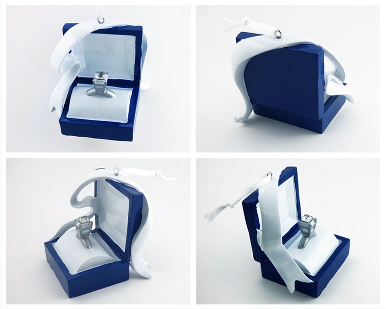 Engagement Ring Personalized Ornament Ring Box She Said Etsy