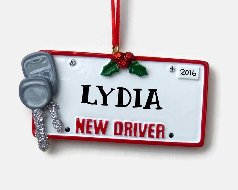 Driver's License Personalized Ornament New Driver Hand Personalized Christmas Ornament image 1