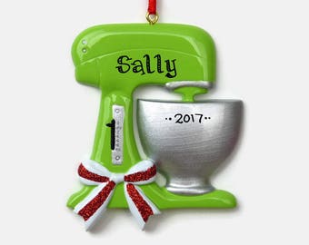 Mixer Personalized Ornament - Baker Personalized Ornament - Hand Personalized Christmas Ornament