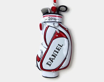 Golf Personalized Ornament - Hand Personalized Christmas Ornament