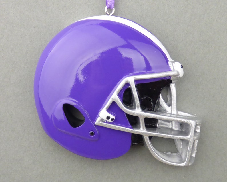 Purple Football Helmet Personalized Ornament Champion Etsy