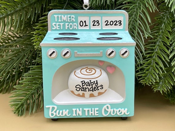 Bun in the Oven Personalized Ornament • Expecting Parents • Couple Ornament • Family of Two • Pregnancy Announcement • Christmas Ornament
