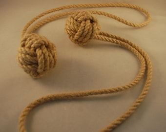 Nautical Monkeys Fist Curtain Tie-Backs. Perfect coastal decor.