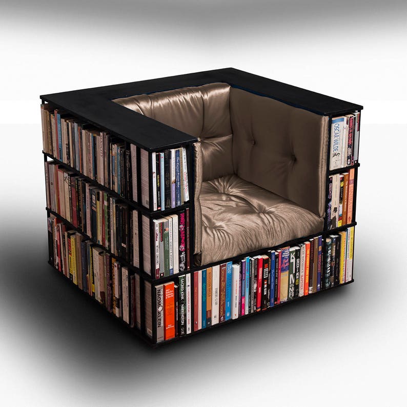 Library Chair Luxury Club Chair Bookcase Chair Made to Etsy