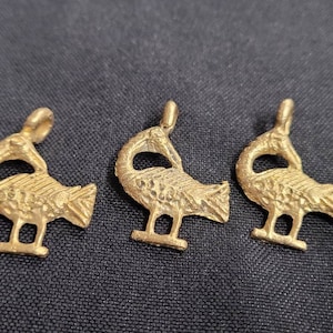 3 Sankofa Brass Pendant - Embrace African Tradition in Your Creations