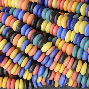 Handcrafted Ashanti Rondels8 Beads: Essential Beads for Unique Jewelry Making and DIY Crafts