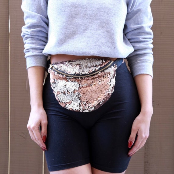 Rose gold sequin fanny clearance pack