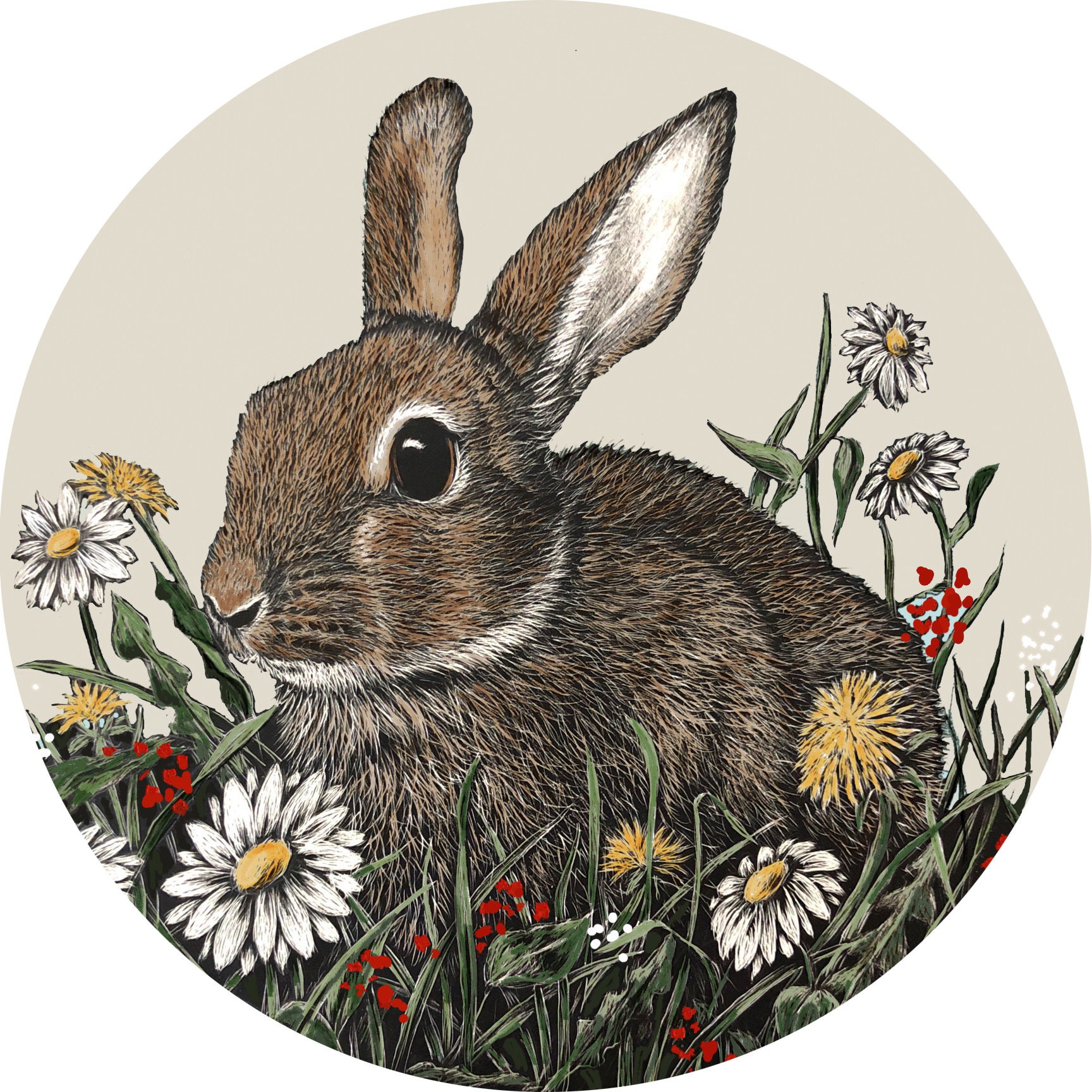 Scratchboard Rabbit Scratchboard Art Bunny Pendant, Rabbit Necklace, Animal Lover Gift - Etsy