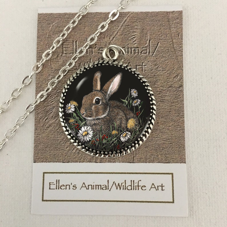 Scratchboard Rabbit Scratchboard Art Bunny Pendant, Rabbit Necklace, Animal Lover Gift - Etsy