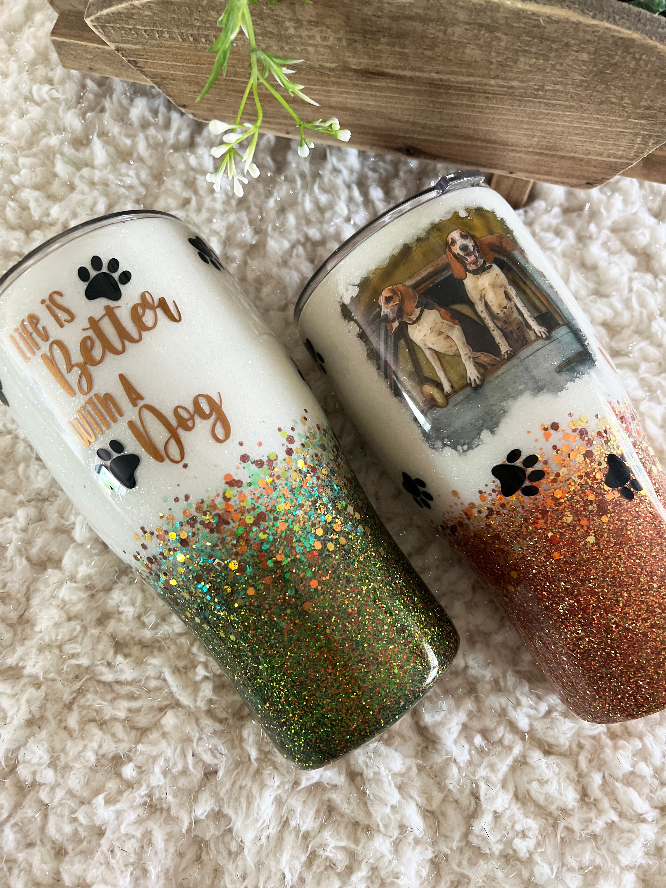 Dog Mom Glitter Tumbler – Farmhouse Fabrication