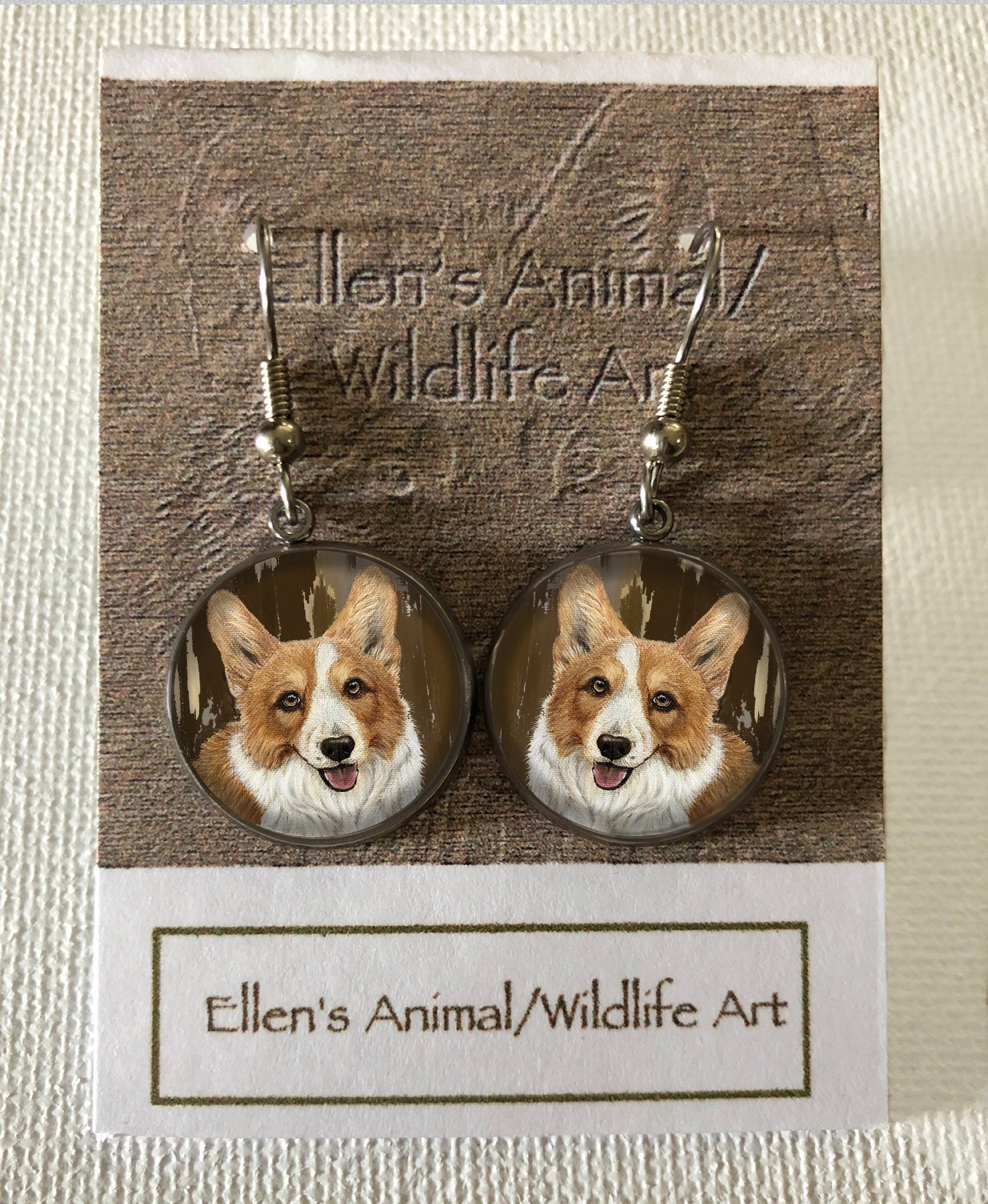 DALANE Corgi Dog Earrings - Acrylic Dangle Drop, Hypoallergenic, Cute Pet Jewelry Gift For Women & Girls