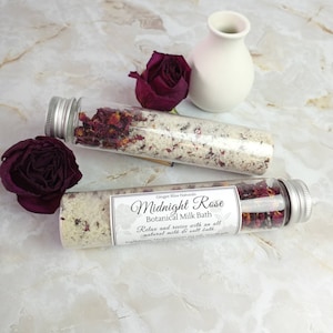 Sale! Milk Bath and Bath Salt Tubes | Calming | Rose Petals | Eucalyptus | Gift