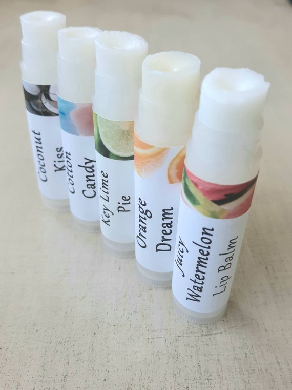 Tinted Lip Balm Collection of 4 Lip Tints Raw Honey and Beeswax Lip Balm 