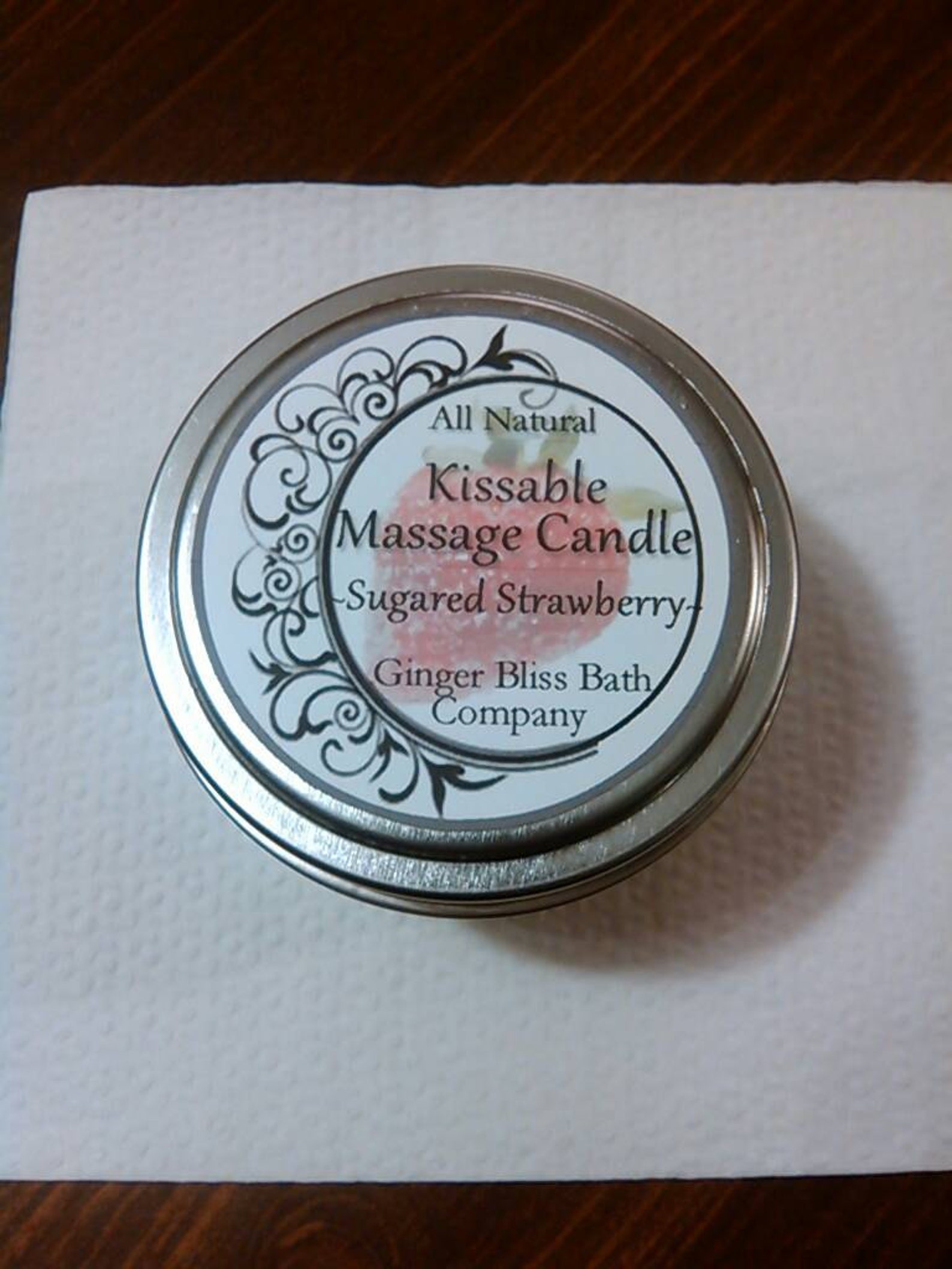 Edible Massage Candle 6oz Tin Natural Soy Wax Lickable Etsy