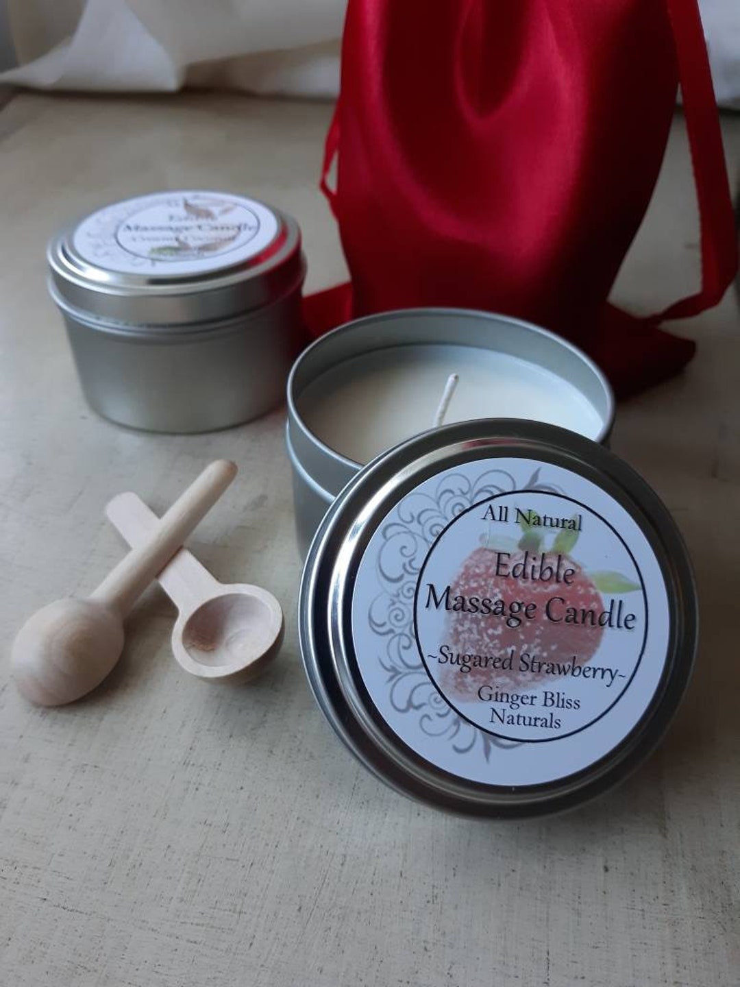 Edible Massage Candle Lickable and Kissable With Hint of photo