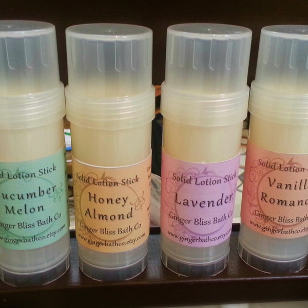 Solid Lotion Sticks~ All Natural: Made with coconut oil & Shea Butter. Paraben free. Stretch Mark. Heel, Elbow