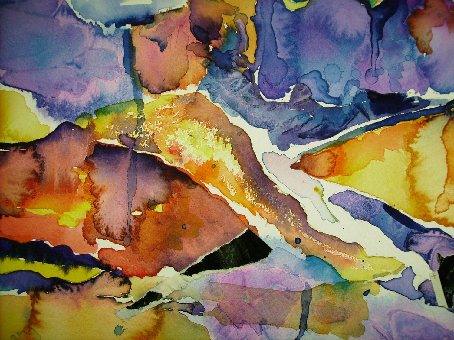 Watercolor Abstract Painting, Abstract Art, Colorful Abstract, Original