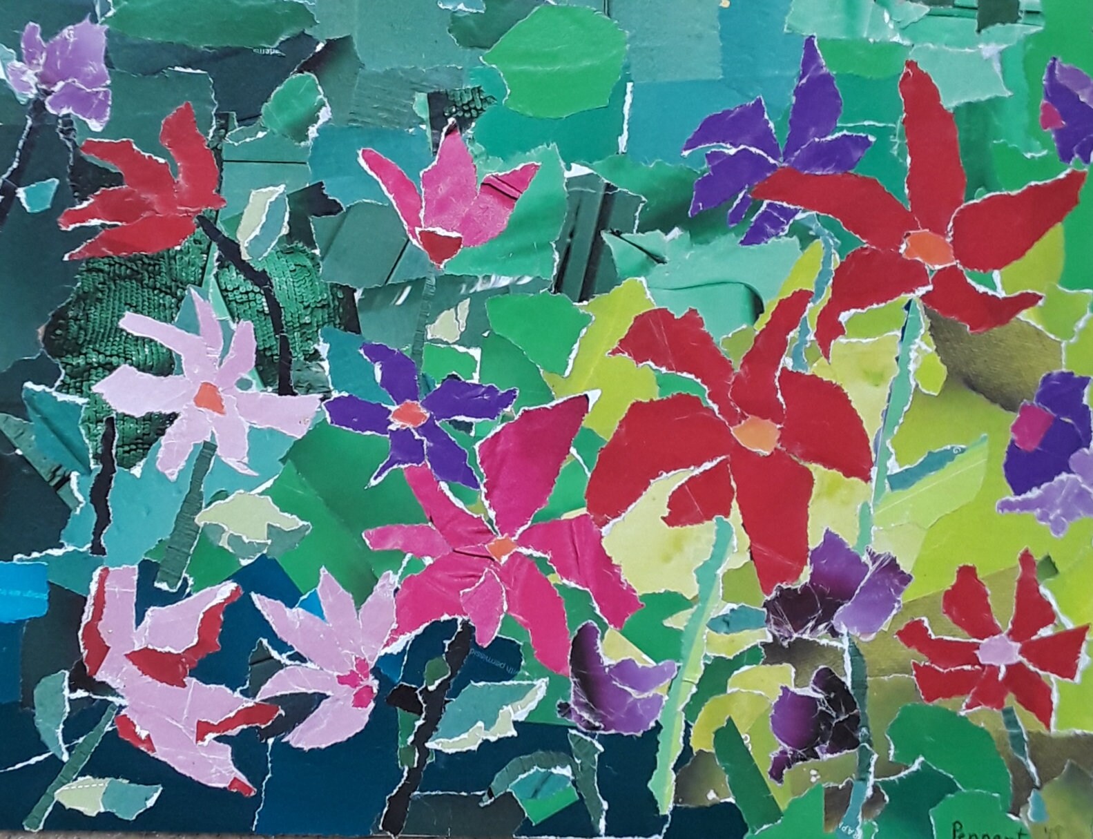 Collage Art Collage Flowers Floral Art Nature Art Home Etsy