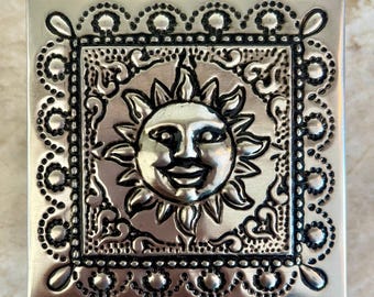 Handcrafted Tin Jewelry Box. Tin anniversary gift.