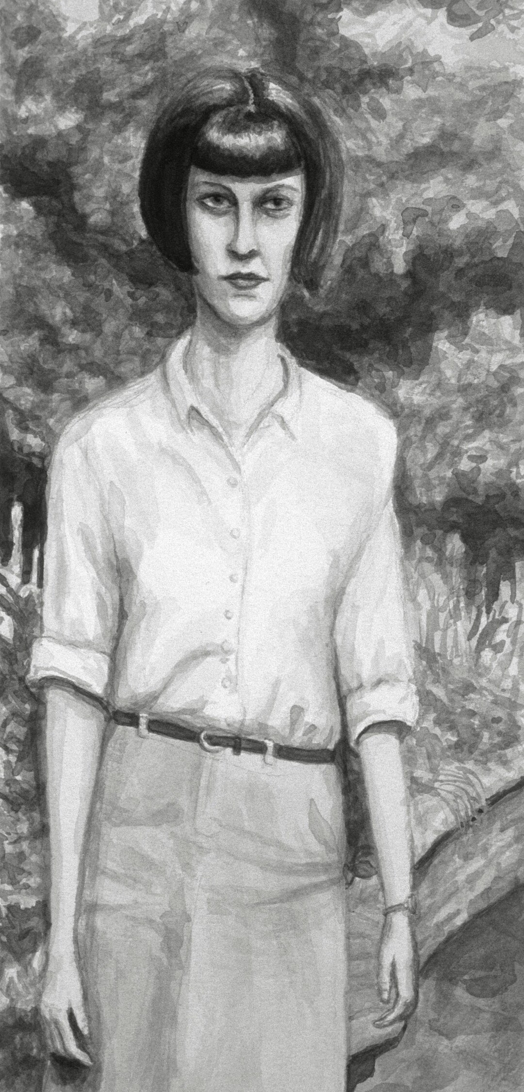 Portrait Painting, Black and White Portrait, Handdrawn Portrait