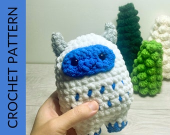 Crochet PATTERN Abominable Snowman Plushie.  PDF Crochet Pattern.