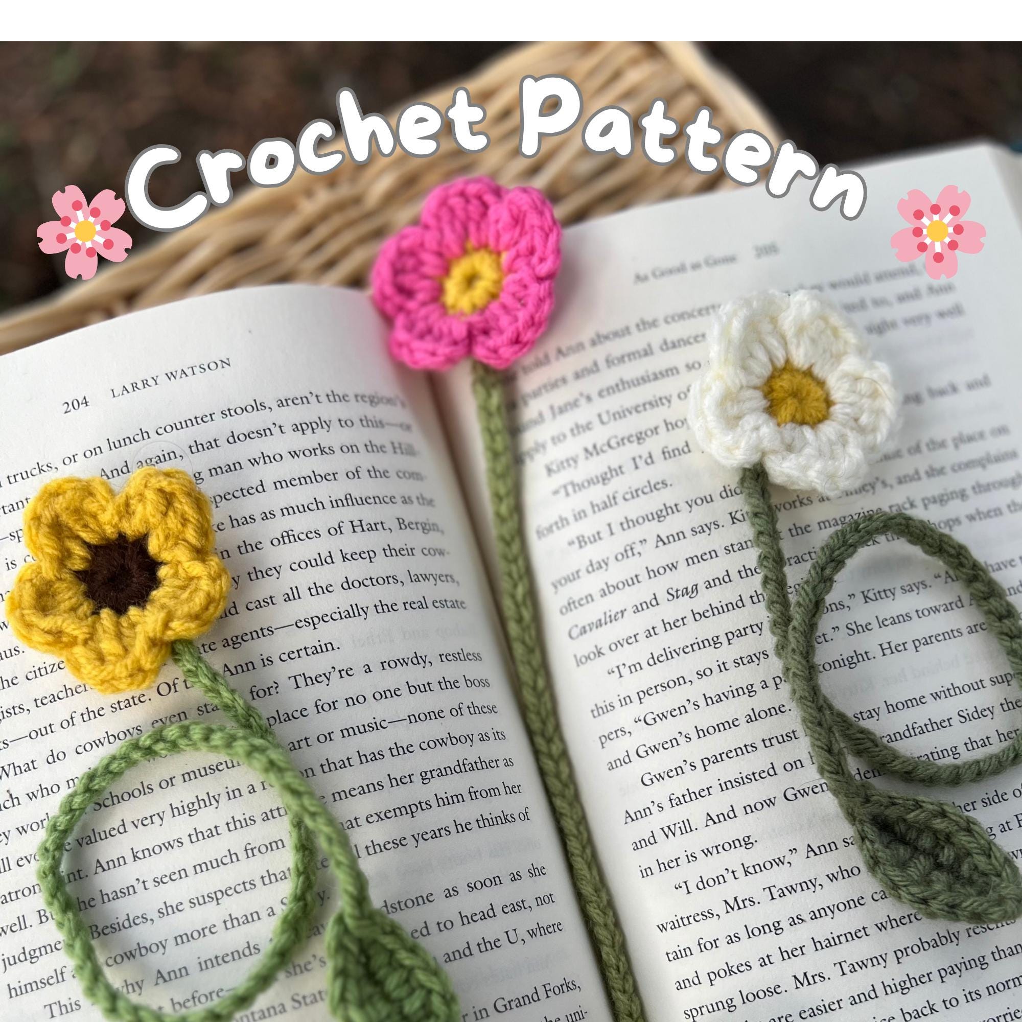 38 Flower Bookmark Crochet Patterns to Add a Handmade Touch to Reading Time 4 Crochet Pattern- Crochet Flower Bookmark Pattern. Bookish
