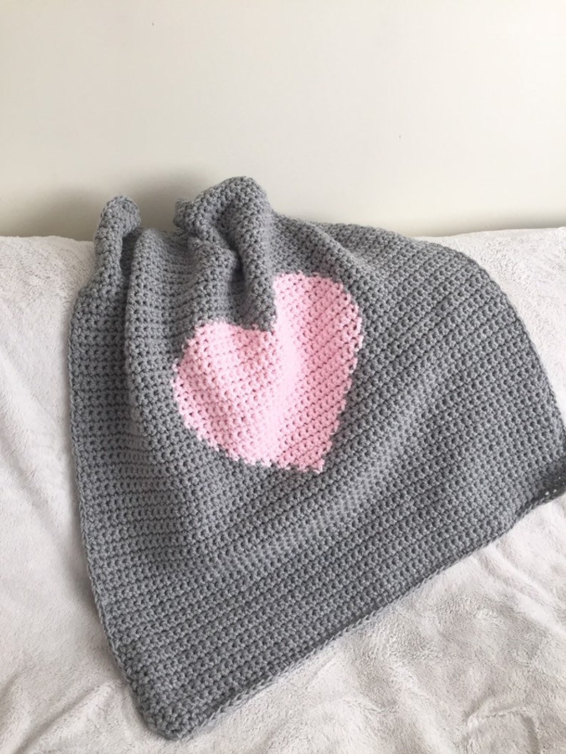 pink heart blanket