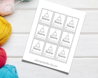 Printable Beanie Tags. PDF Download Tags for Hats. Craft Fair Market Prep. Pom Pom Hat Tags