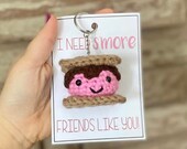 PRINTABLE Valentine's Day S'mores Gift Tags. Valentine's Cards for Classmates and Kids. PDF Download for Valentine's. Valentines Printables.