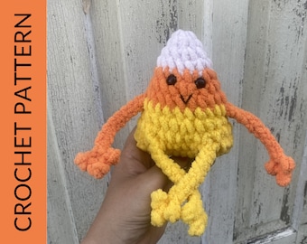 Leggy Candy Corn Crochet Pattern.  No Sew PDF Download Halloween Crochet.  Fall/Halloween Market Prep Craft Fairs.