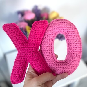 CROCHET PATTERN Valentine's Day Love Letters XO Crochet Pattern Download.
