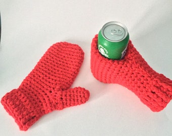 Beer Mittens.  Cup Holder Mittens. Drinks mittens. Secret Santa Gifts for Him. White Elephant Gift.