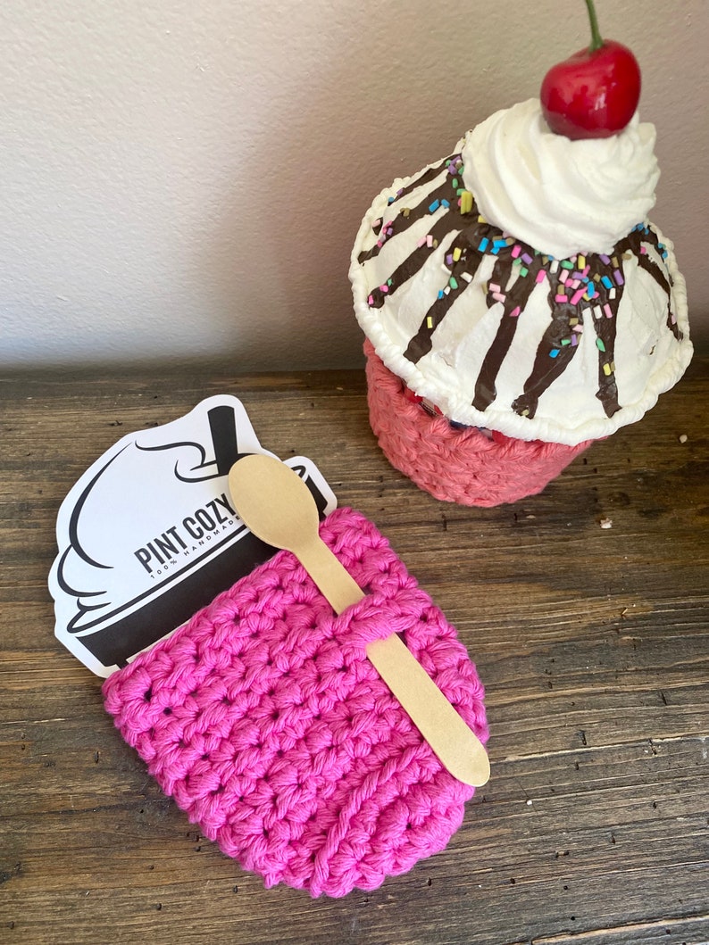 PDF PATTERN Crochet Ice Cream Pint Cozy. DIY Tutorial for Etsy