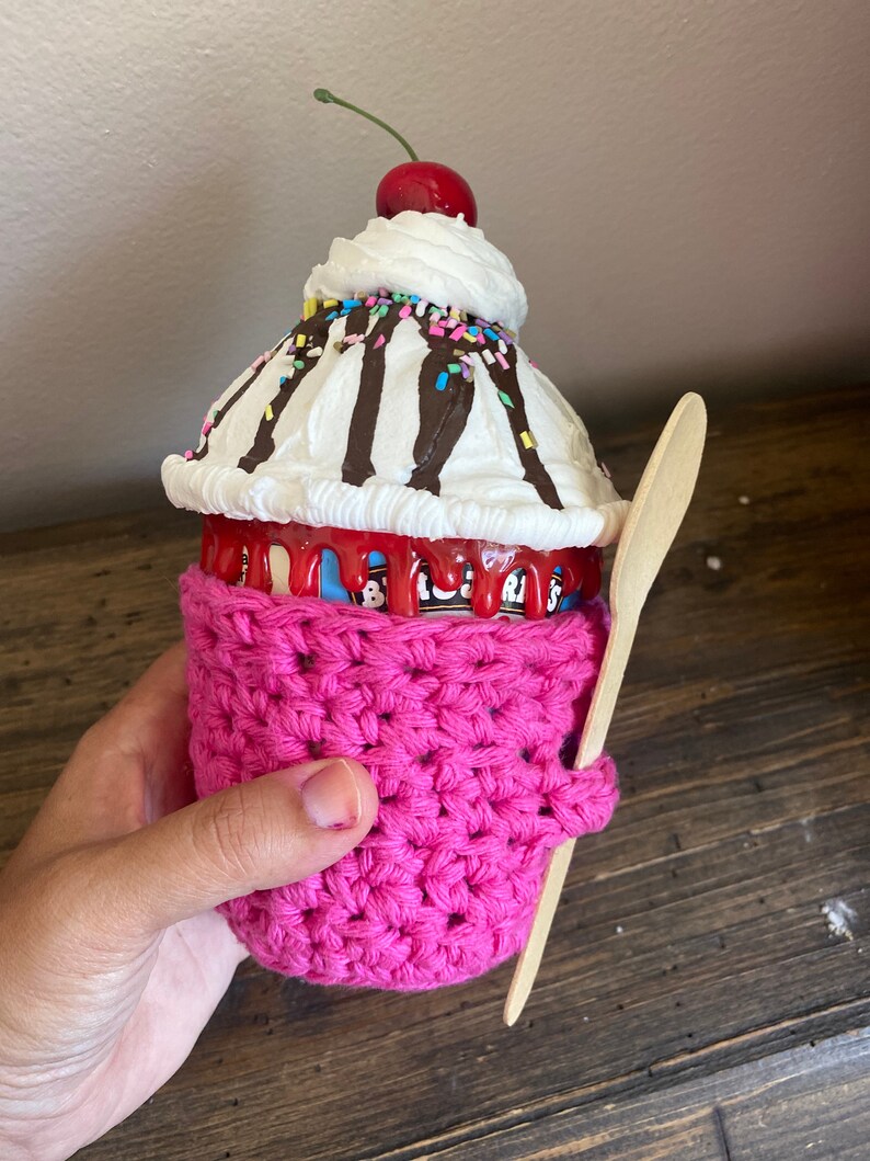 PDF PATTERN Crochet Ice Cream Pint Cozy. DIY Tutorial for Etsy