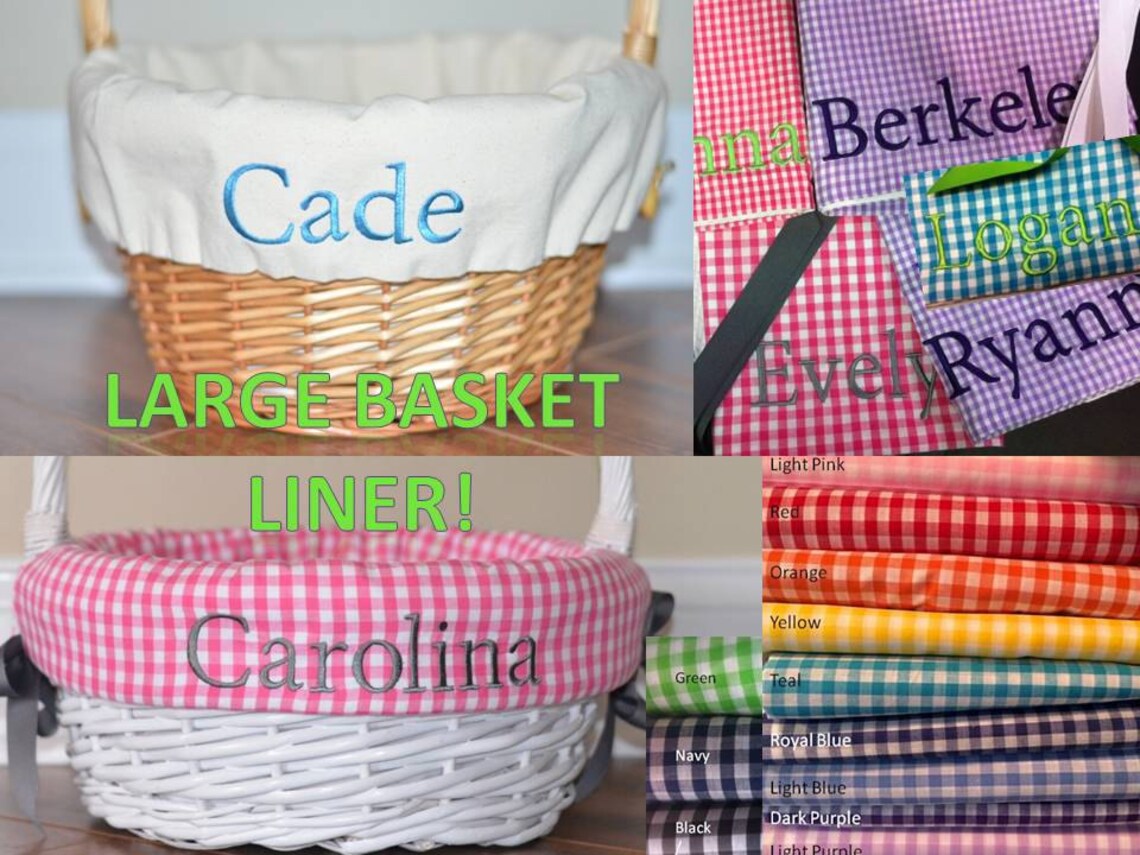 LARGE Easter Basket Liner / Custom Basket Liner FREE Etsy
