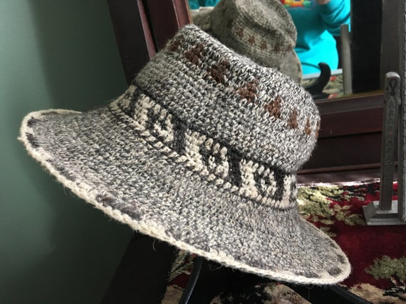 PERUVIAN FEDORA, PERU Fedora, Hand Loomed Fedora,